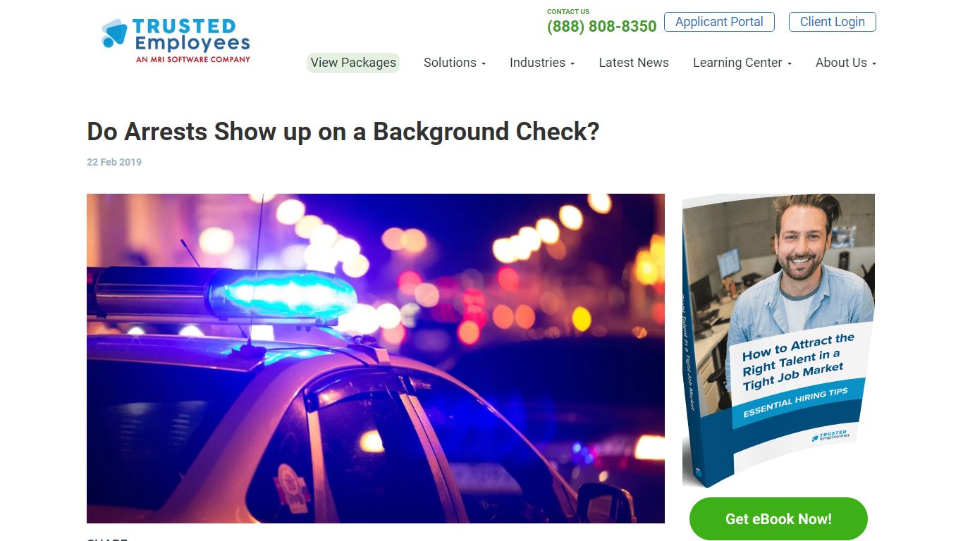 Do Arrests Show up on a Background Check? - Trusted Employees